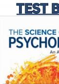 Test Bank - The Science of Psychology: An Appreciative View, 6th Edition by Laura A. King - Complete, Elaborated and Latest Test Bank. ALL Chapters (1-17) Included and Updated for 2023