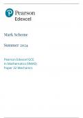 Edexcel A-Level Mechanics Mark Scheme 2024