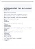 CLEET Legal Block Exam Questions and Answers 100% correct 2024