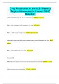 Crop Production in the U.S: Western Region Assessments Lesson 10-15  Rated A+