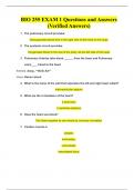 BIO 255 EXAM 1 Questions and Answers (Verified Answers)