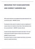 MEDSURGE TEST EXAM QUESTIONS  AND CORRECT ANSWERS 2024