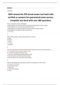 2024 newest bio 250 actual exams test bank with verified a+ answers for guaranteed exam success. Complete test bank with over 400 questions.