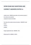 SCRN EXAM 2022 QUESTIONS AND  CORRECT ANSWERS RATED A+