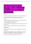 BEST ANSWERS 45 Hour Post License Florida 100% VERIFIED  COMPLETE CORRECT  ANSWERS