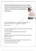 Test Bank For Phillips’s Manual of I.V. Therapeutics: Evidence-Based Practice for Infusion Therapy 7th Edition By Lisa Gorski 9780803667044 Chapter 1-12 Complete Guide .