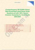 (Comprehensive) OB EXAM 4 Brand New/Actual/Real/Latest/Study Guide Questions all with 100% Correct Answers/ Guarantee A+ Score Guide 2024/2025