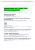 Lindsey Jones TMC Practice Exam Questions and Answers (Graded A)