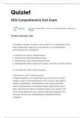 HESI COMPREHENSIVE EXIT EXAM KNOWLEDGE MAT QUIZLET