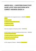 AMEDD BOLC – B MIDTERM EXAM STUDY  GUIDE LATEST 2024 QUESTIONS WITH CORRECT ANSWERS GRADE A+ 