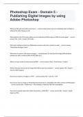 Photoshop Exam - Domain 5 - Publishing Digital Images by using Adobe Photoshop