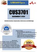 CUS3701 Assignment 3 (COMPLETE QUESTIONS AND ANSWERS) 2024 (629218) - DUE 6 August 2024