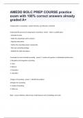 AMEDD BOLC PREP COURSE practice exam with 100% correct answers already graded A+