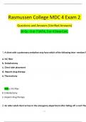 Rasmussen College MDC 4 Exam 2 Questions and Answers 2024 / 2025 | 100% Verified Answers (50 Qs - 6 or 7 SATA; 3 or 4 Dose Calc;)