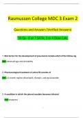 RASMUSSEN COLLEGE MDC 3 EXAM 2 STUDY PACKAGE WITH QUESTIONS AND ANSWERS (2024 / 2025) (VERIFIED ANSWERS)