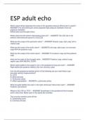 ESP adult echo exam  questions and answers