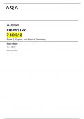 AQA A Level Chemistry paper 2 June 2023 Mark-scheme