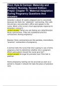 Ricci, Kyle & Carman: Maternity and Pediatric Nursing, Second Edition: PrepU; Chapter 11: Maternal Adaptation During Pregnancy Questions And Answers 