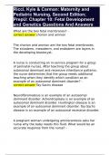 Ricci, Kyle & Carman: Maternity and Pediatric Nursing, Second Edition; PrepU: Chapter 10: Fetal Development and Genetics Questions And Answers 