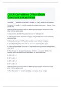 CDCR-Corrections Officer Exam Questions and Answers 2024 - Graded A