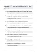 EMT Block 2 Exam Review Questions JBL Quiz Answers