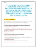 FF1 EXAM NEWEST WITH 2 VERSION  (A&B) WITH ACTUAL CORRECT  QUESTIONS AND VERIFIED DETAILED  ANSWERS BY EXPERTS |FREQUENTLY  TESTED QUESTION AND SOLUTIONS  |ALREADY GRADED A+ | LATEST UPADE  2024 | GUARANTEED PASS