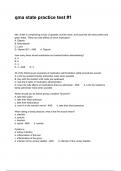 qma state practice test #1 Questions And Answers