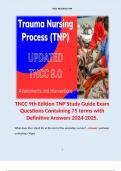 TNCC 9th Edition TNP Study Guide Exam Questions Containing 75 terms with Definitive Answers 2024-2025. Terms like:  What does the J stand for at the end of the secondary survey? - Answer: just keep evaluating - Vipps