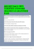 AOC IQT Test 1 100%  VERIFIED ANSWERS  2024/2025 GUARANTEED  PASS