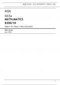 AQA GCSE MATHEMATICS 8300/1H Higher Tier Paper 1 Non-Calculator Mark scheme June 2023