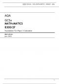 AQA GCSE MATHEMATICS 8300/2F Foundation Tier Paper 2 Calculator Mark scheme June 2023