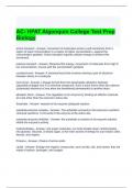 AC- HPAT Algonquin College Test Prep Biology Questions and Answers 2024