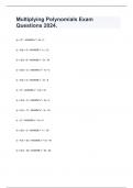 Multiplying Polynomials Exam Questions With Solutions  2024.