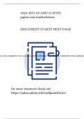 AQA AS LEVEL CHEMISTRY 7404 JUNE 2023 PAPER 2 ORGANIC AND PHYSICAL CHEMISTRY FINAL MARKSCHEME