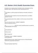 A.D. Banker Life & Health Guarantee Exam QUESTIONS AND CORRECT DETAILED ANSWERS |ALREADY GRADED A