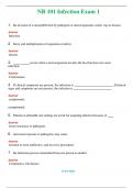 NR 101 (Latest 2024 / 2025) Infection Exam 1 Questions & Answers with rationales 