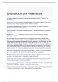 Arkansas Life and Health Exam with Verified Answers