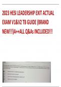 2023 HESI LEADERSHIP EXIT ACTUAL EXAM V1&V2 TB GUIDE (BRAND NEW!!!)A++ALL Q&As INCLUDED!!! 