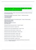 Chamberlain University BIOS 251 Exam 3 Questions and Answers- Graded A