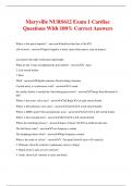 Maryville NURS612 Exam 1 Cardiac Questions With 100% Correct Answers