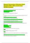 Ryanair Conversion 4 Revision Exam Question With 100% Correct And Verified Answers