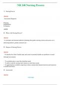 NR 240  (Latest 2024 / 2025) Nursing Process Questions & Answers with rationales