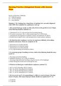 Nursing Practice (Integrated Exam) with Answer Keys
