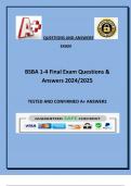 BSBA 1-4 Final Exam Questions & Answers