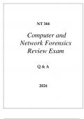 NT 344 COMPUTER AND NETWORK FORENSICS REVIEW EXAM Q & A 2024