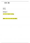 OCR AS Level Biology paper 2 Mark-scheme June 202-3