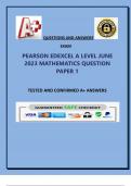 PEARSON EDEXCEL A LEVEL JUNE 2023 MATHEMATICS QUESTION PAPER 1.