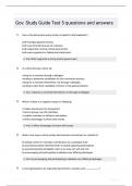 Gov Study Guide Test 5 questions and answers