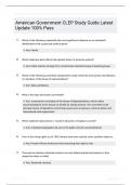 American Government CLEP Study Guide Latest Update 100 Pass