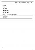 AQA GCSE BENGALI 8638/LF Paper 1 Listening Foundation Mark scheme June 2023